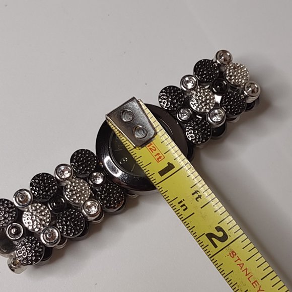 Black And Silver Tone Stretch Watch - Picture 11 of 13